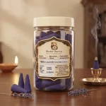 Lavender Incense Cones Bhakti Dravya for Home & Pooja (40 Cones) | Dhoop Cones | Chemical-Free | Natural Charcoal-Free
