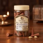 Sandalwood (Chandan) Incense Cones Bhakti Dravya for Home & Pooja (30 Cones) | Dhoop Cones | Chemical-Free | Natural Charcoal-Free